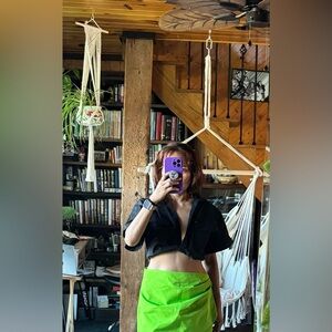 Zara crop polo shirt